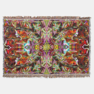 Red Sacred Bridge Yoga Blanket by Deprise