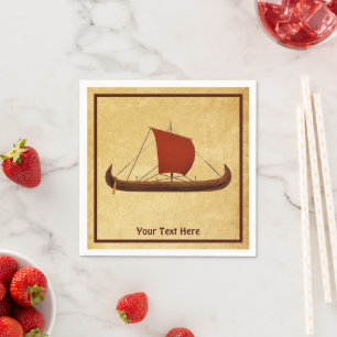 Red Sail Viking Ship II Napkin