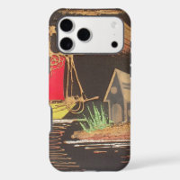 Red Sailboat Landscape Oil Painting Art Print