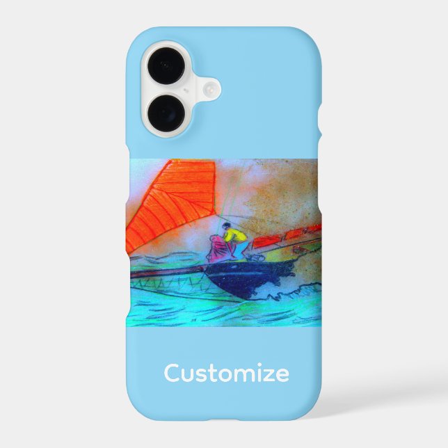 red sailed schooner iphone case (Back)