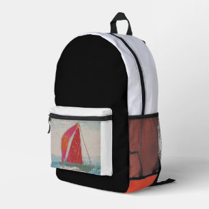 Red Sails Printed Backpack