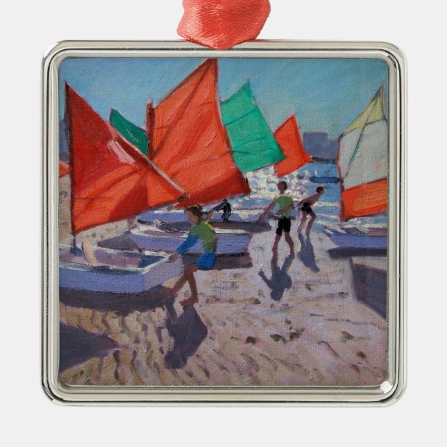 Red Sails Royan France Metal Tree Decoration (Front)