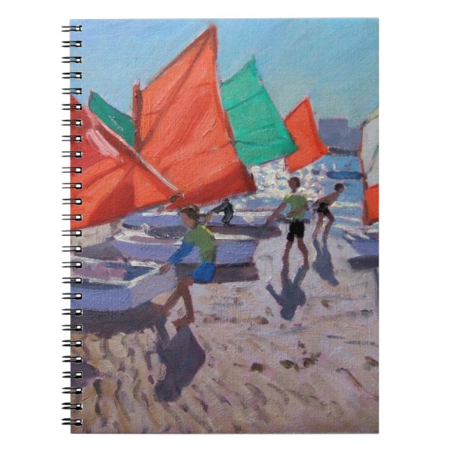 Red Sails Royan France Spiral Notebook (Front)
