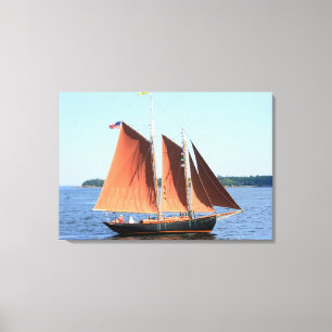 red sails schooner wrapped canvas