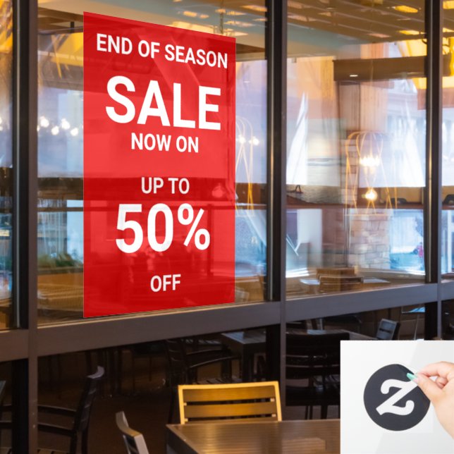 Red Sale Now On Bold Business (Restaurant Window)