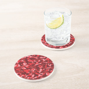Red Salmon Camouflage Coaster