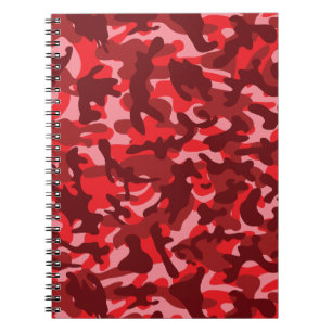 Red Salmon Camouflage Notebook