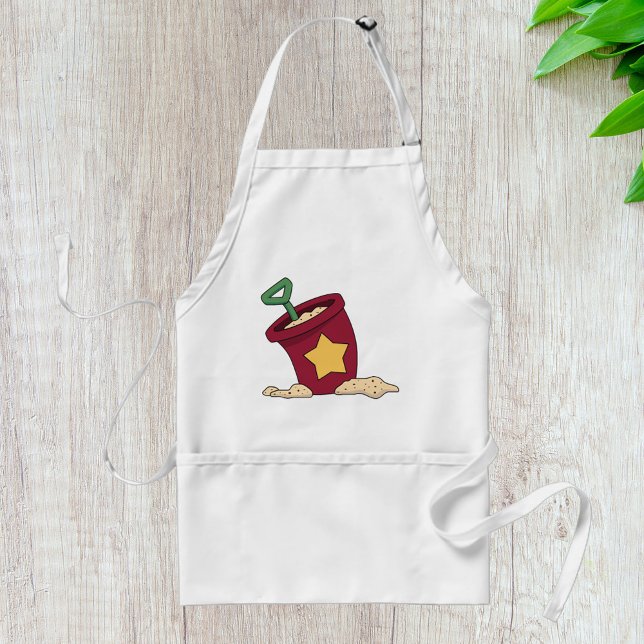 Red Sand Bucket with Star and Shovel Standard Apron (Creator Uploaded)