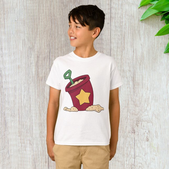 Red Sand Bucket with Star and Shovel T-Shirt (Creator Uploaded)