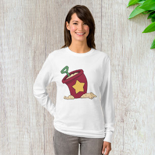 Red Sand Bucket with Star and Shovel T-Shirt