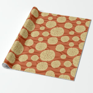 Red Sand Dollars Wrapping Paper