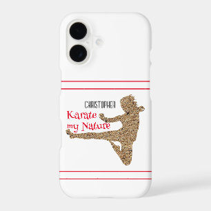 Red Sand Martial Art Karate Silhouette & Name