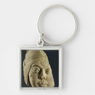 Red sandstone head of Yakshi, Bharhut, 2nd century Key Ring
