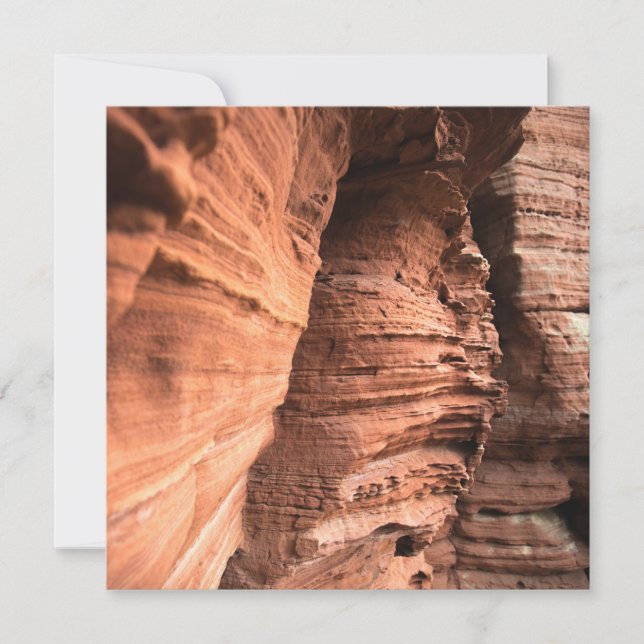 Red Sandstone Nature Photo Card (Front)