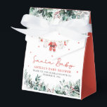Red Santa Baby Christmas Baby Clothes Baby Shower Favour Box<br><div class="desc">The Red Santa Baby Christmas Baby Clothes Baby Shower Favour Boxes are a delightful way to thank your guests and add a festive touch to your celebration. Featuring a vibrant red design with adorable Santa baby clothes, these favour boxes are perfect for holding treats, small gifts, or party favours. They...</div>