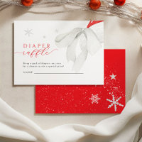 Red Santa Baby Shower Diaper Raffle
