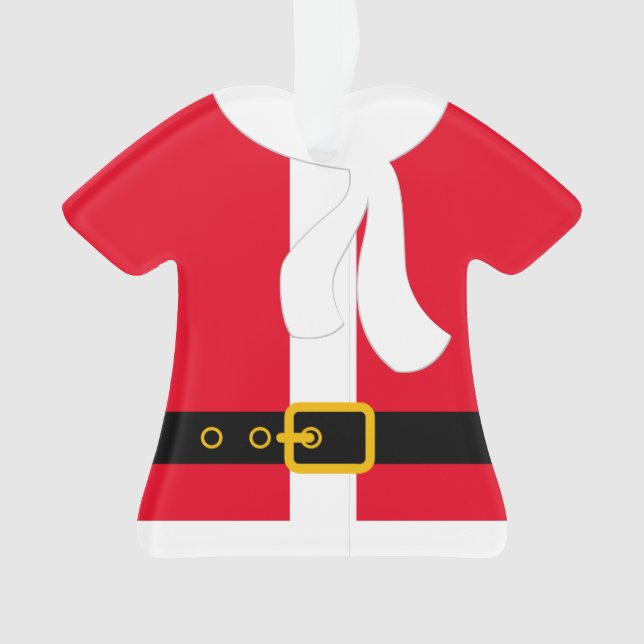 Red Santa Claus Coat Custom Christmas Ornament (Front)
