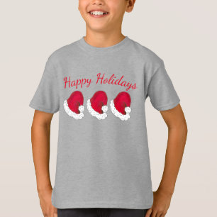 Red Santa Claus Hat Christmas Happy Holidays T-Shirt