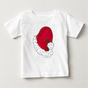 Red Santa Claus Hat Merry Christmas Xmas Holiday Baby T-Shirt