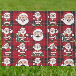 red Santa golfers Tissue Paper