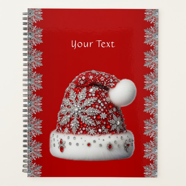 Red Santa Hat Holiday Planner (Front)