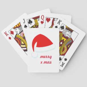 Red Santa Hat Playing Cards