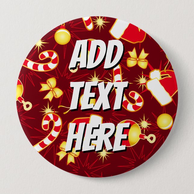 Red - Santa's cap 10 Cm Round Badge (Front)