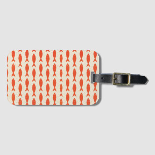Red Sardines Fish Summer Luggage Tag