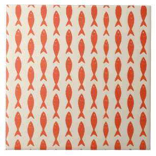 Red Sardines Fish Summer Tile