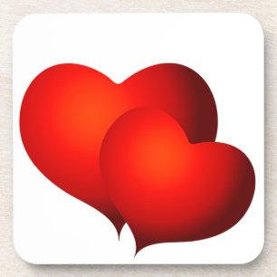 Red Satin Hearts Coaster