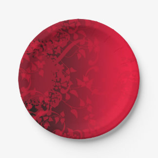 Red Satin Party Plate