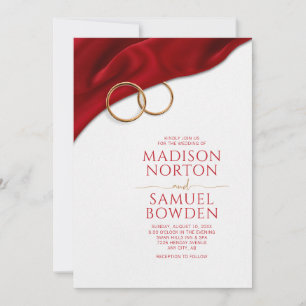 Red Satin Wedding Invitation