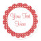 Red Scalloped Sticker