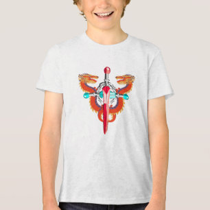 Red Scarlet Sky Dragon Emblem Tri-Blend Shirt