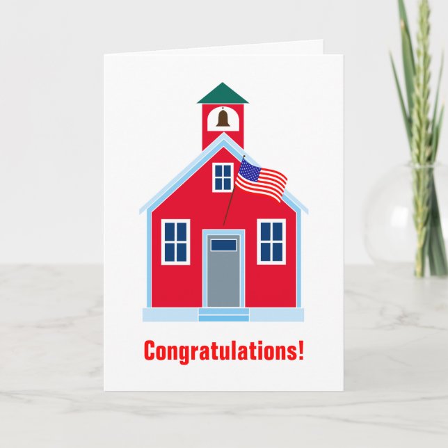 Red School House Card (Front)