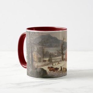 Red School House (Country Scene) 1858 Mug