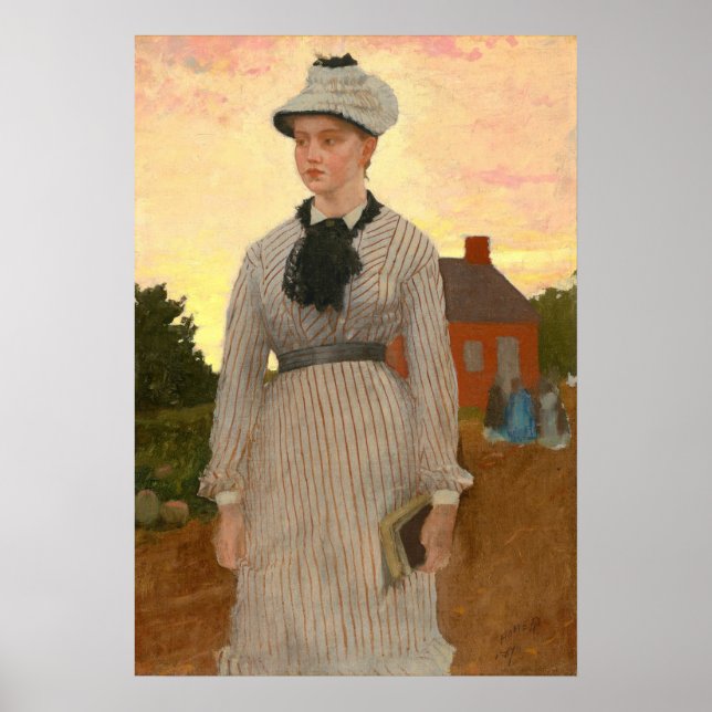 Red School House - Winslow Homer Fine Art Poster (Front)