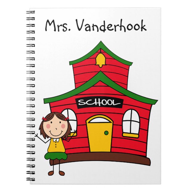 Red School House with Teacher Notebook (Front)