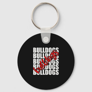 Red School Sports Fan Team Spirit Key Ring