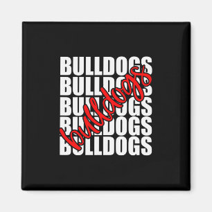 Red School Sports Fan Team Spirit  Magnet