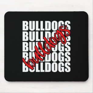 Red School Sports Fan Team Spirit Mouse Pad
