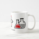 Red Science Matters Design Mug<br><div class="desc">Show your support for the sciences with this Science Matters Design Mug. It features a microscope,  an atom and beakers,  representing different fields of science. The words "Science Matters" can be customised or removed. This design can be applied to several different mug styles.</div>