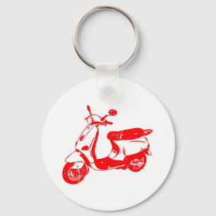 Red Scooter Key Ring
