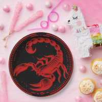 Red Scorpion Astrology Zodiac Sign Scorpio Party