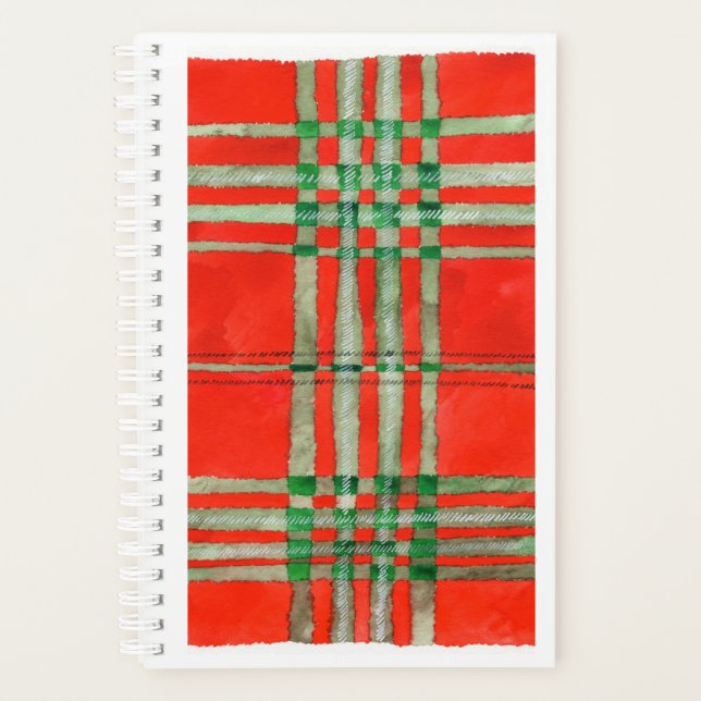 RED SCOTT TARTAN 5.5x8.5 Planner / Calendar (Front)