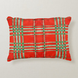 RED SCOTT TARTAN Accent Pillow
