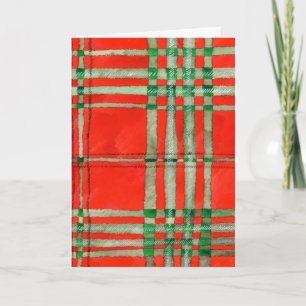 RED SCOTT TARTAN Greeting Card