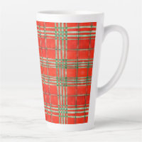 RED SCOTT TARTAN Tall Latte Mug