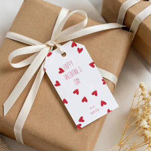 Red Scribble Hearts – Moder Happy Valentine’s Day  Gift Tags