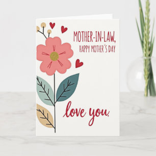 Red Script Mothers Day Card